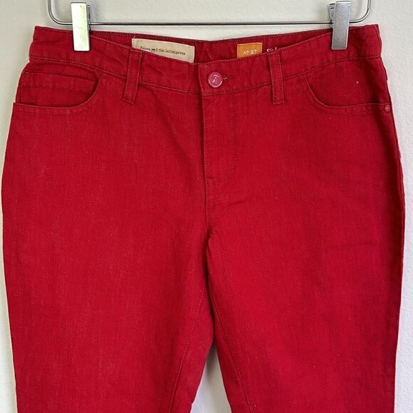Pilcro and The Letterpress Hyphen Red Jeans Size 27 - Picture 3 of 11